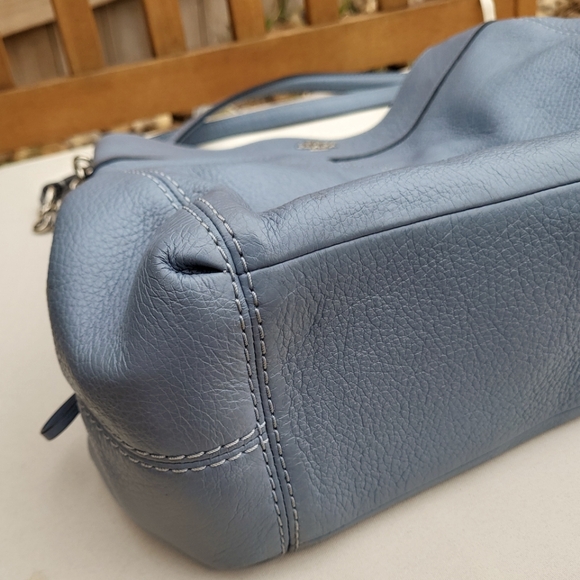 COACH Lexy Silver Chain Shoulder Bag Purse in Blue Cornflower F27594 - Picture 9 of 15